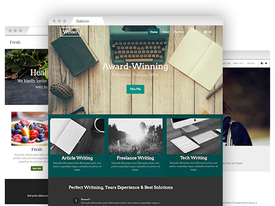 An assortment of easy to re–design themes